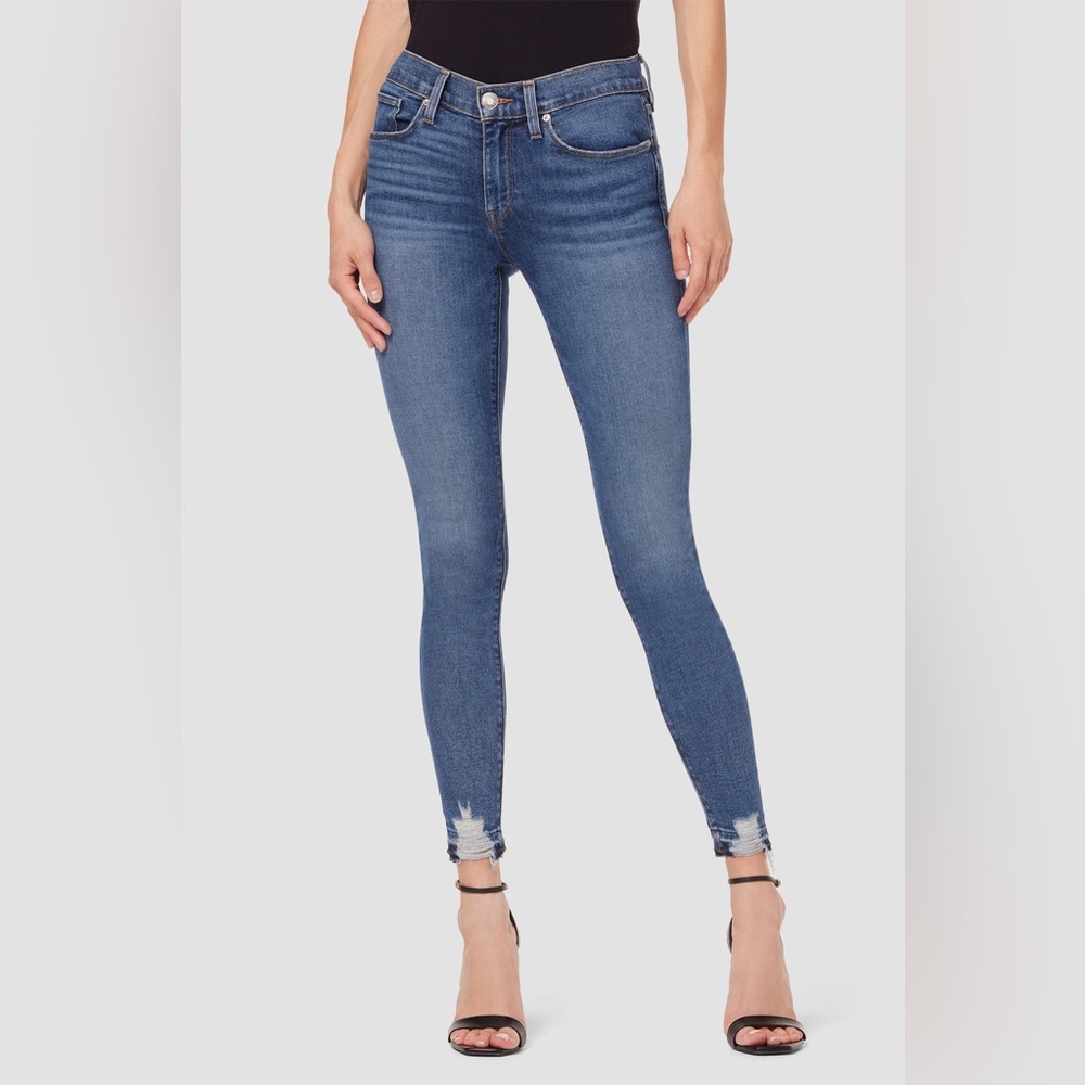 ✨ Hudson Jeans Nico Midrise Ankle Cropped Distressed Denim 👖